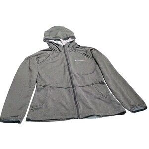 Columbia Womens XS Gray Hoodie Jacket Soft Fleece Lined Zip Athletic Lightweight